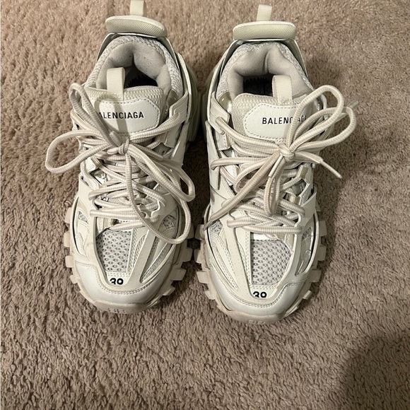 Balenciaga Cream Track Sneakers - Picture 1 of 5